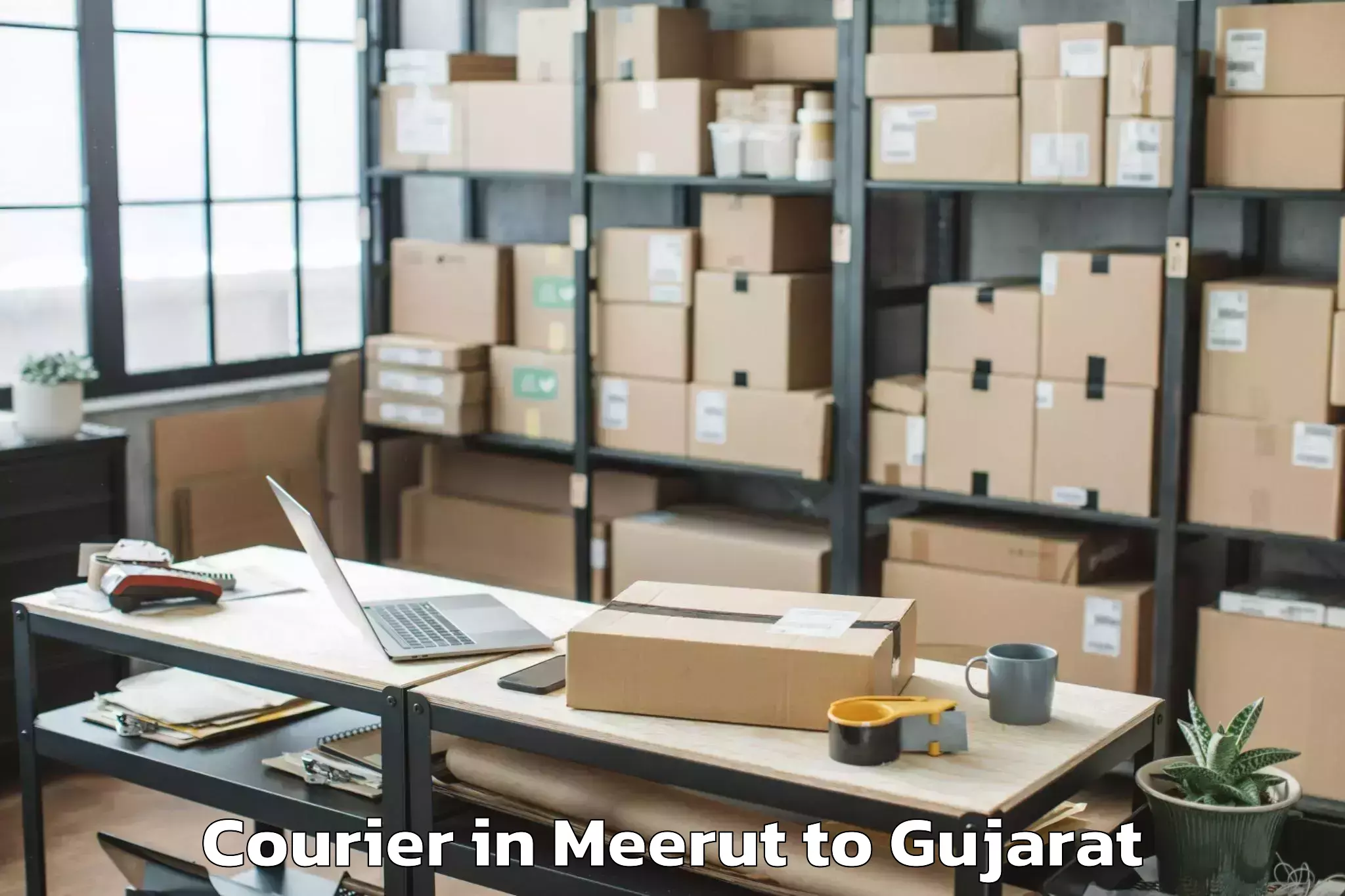 Top Meerut to Lakhatar Courier Available